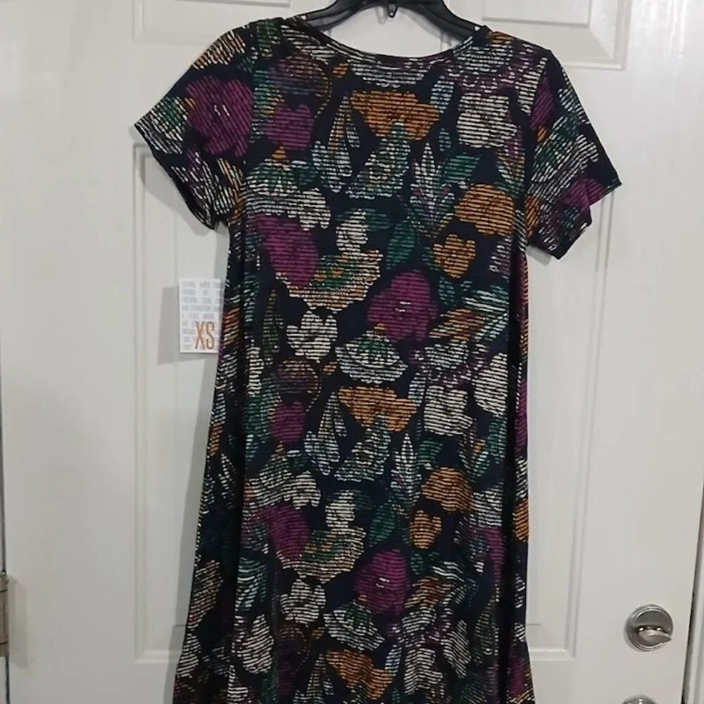 LuLaRoe Carly Swing Dress Women Size XS | Floral Rose - Picture 4 of 4
